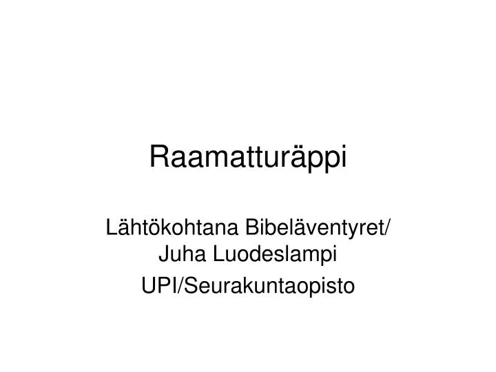 raamattur ppi