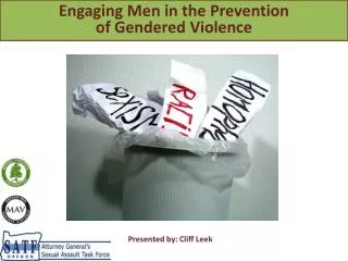Engaging Men in the Prevention of Gendered Violence