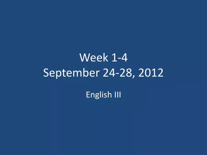 week 1 4 september 24 28 2012