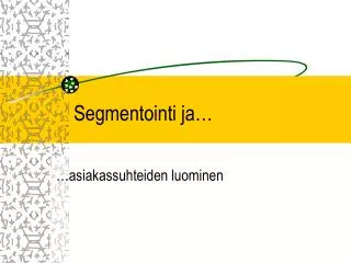 segmentointi ja