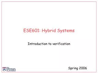 ESE601: Hybrid Systems