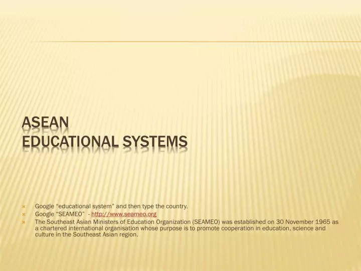asean educational systems
