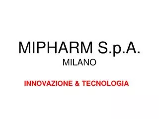 mipharm s p a milano