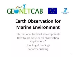 Earth Observation for Marine Environment