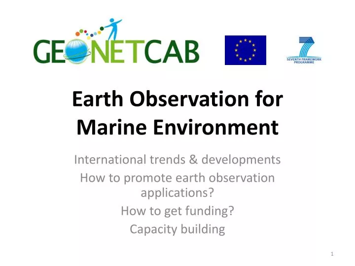 earth observation for marine environment