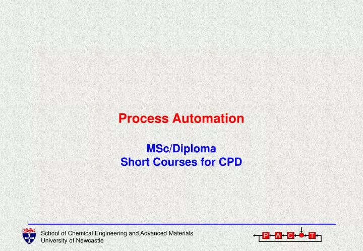 process automation msc diploma short courses for cpd