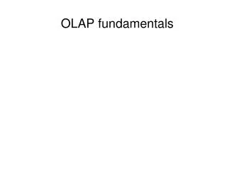 OLAP fundamentals