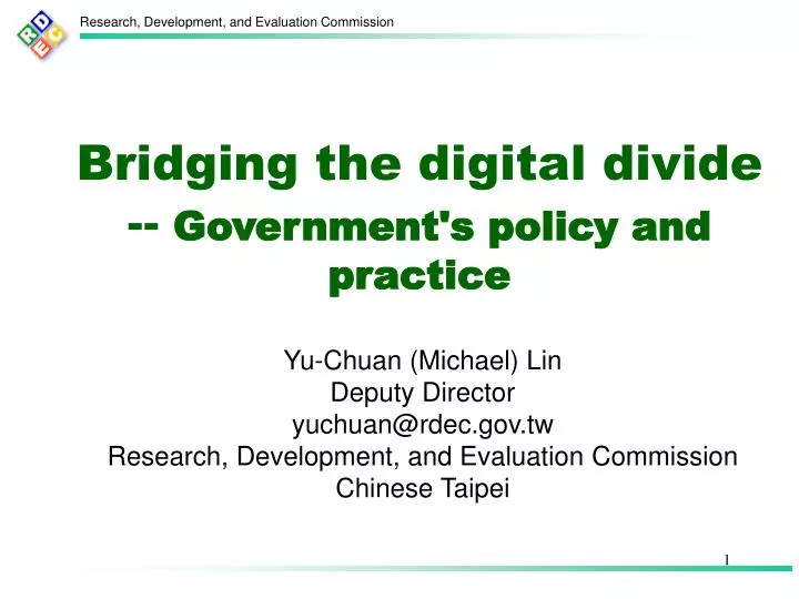 bridging the digital divide government s policy and practice
