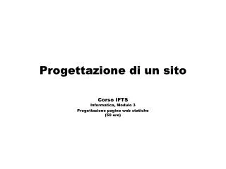 progettazione di un sito