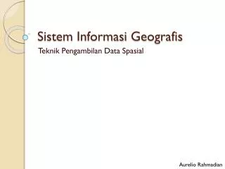 sistem informasi geografis