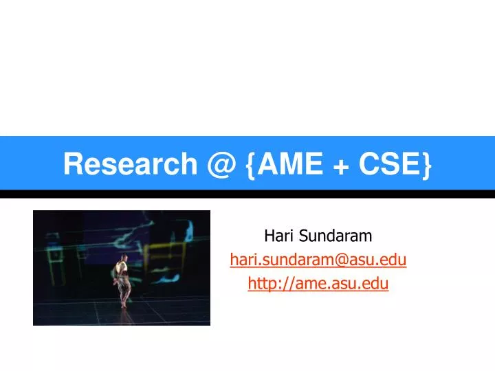 research @ ame cse