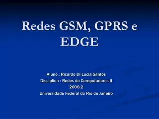 redes gsm gprs e edge