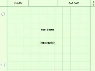 Root Locus