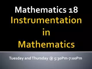 Instrumentation in Mathematics