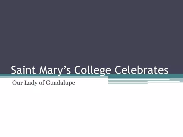 saint mary s college celebrates