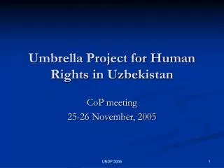Umbrella Project for Human Rights in Uzbekistan