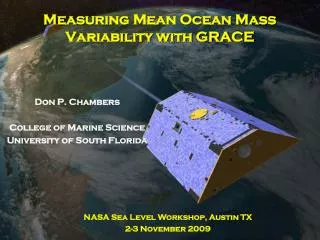 Measuring Mean Ocean Mass Variability with GRACE