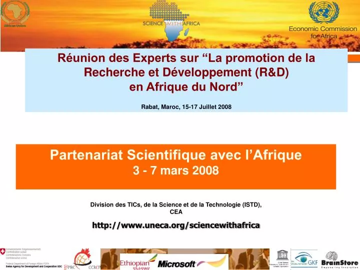 partenariat scientifique avec l afrique 3 7 mars 2008