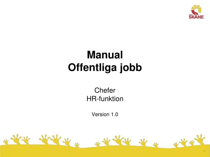 manual offentliga jobb chefer hr funktion version 1 0