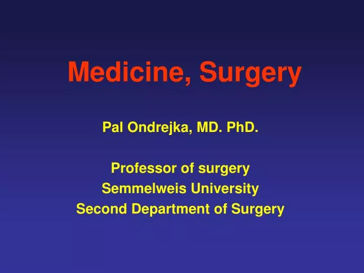 medicine surgery