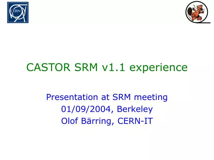 castor srm v1 1 experience