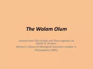 The Walam Olum