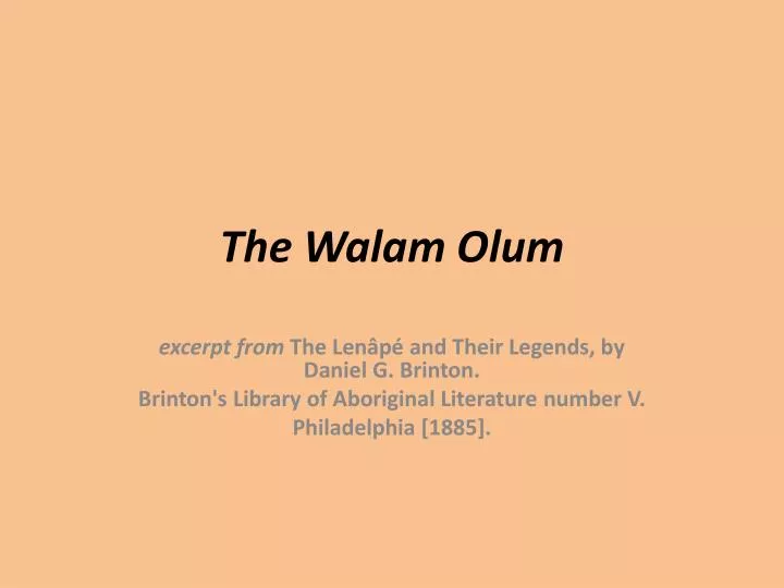 the walam olum