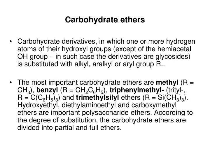 carbohydrate ethers