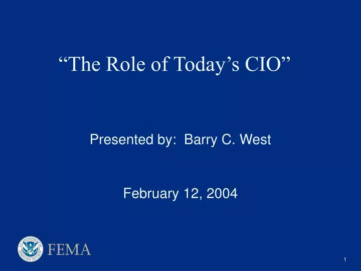 the role of today s cio