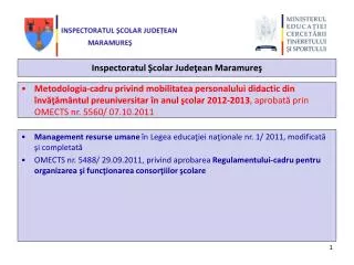 inspectoratul colar jude ean maramure