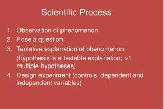 Scientific Process