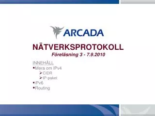 inneh ll mera om ipv4 cidr ip paket i pv6 routing