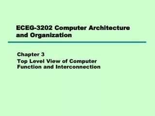 ECEG-3202 Computer Architecture and Organization