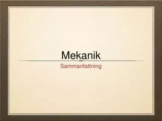 mekanik