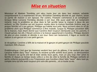 mise en situation