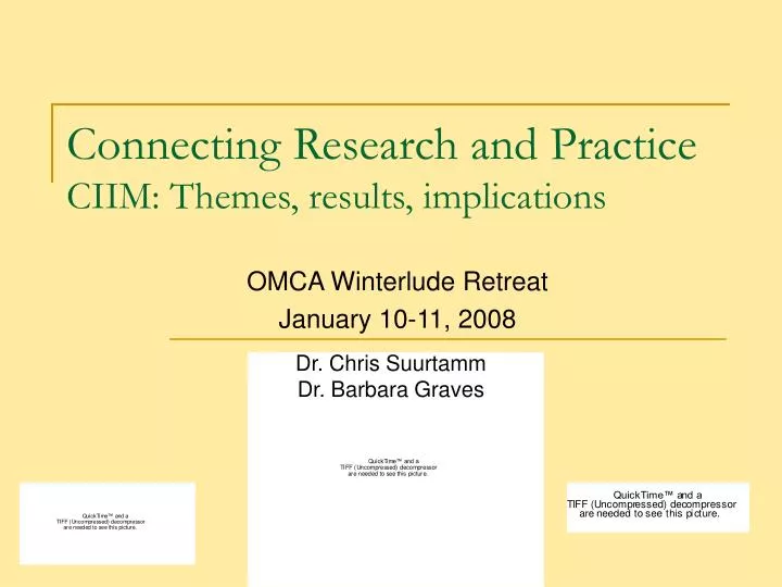 connecting research and practice ciim themes results implications