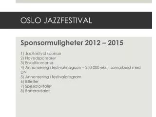 oslo jazzfestival