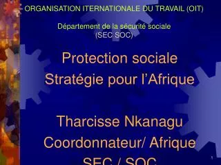 organisation iternationale du travail oit d partement de la s curit sociale sec soc