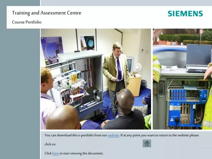 training and assessment centre course portfolio