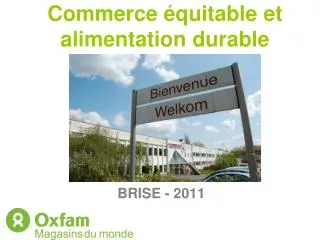 commerce quitable et alimentation durable