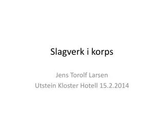 slagverk i korps