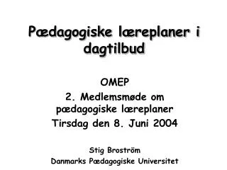 p dagogiske l replaner i dagtilbud