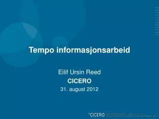 tempo informasjonsarbeid