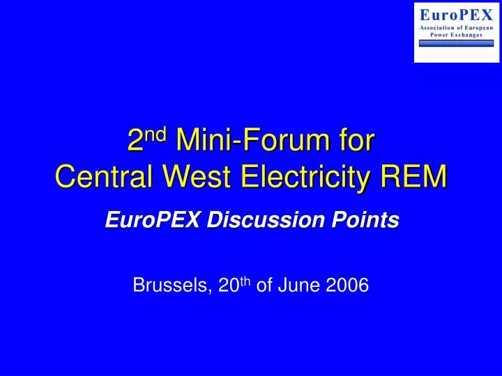2 nd mini for um for central west electricity rem