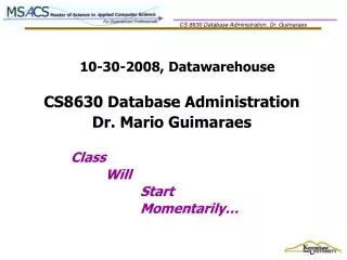 10-30-2008, Datawarehouse