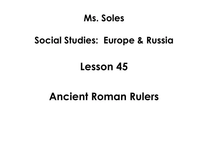 ms soles social studies europe russia