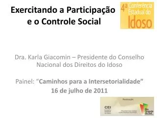 exercitando a participa o e o controle social