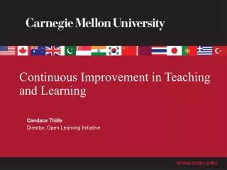 Continuous Improvement in Teaching and Learning