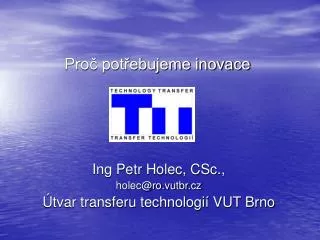 pro pot ebujeme inovace
