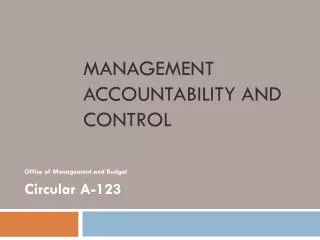 Management Accountability and Control